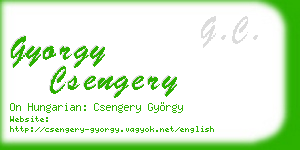 gyorgy csengery business card